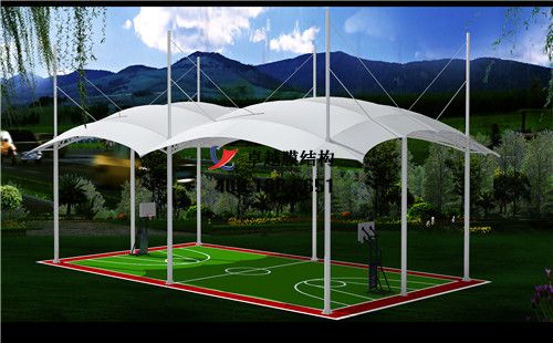  金昌膜結構門球場網球場籃球場（金昌市體育中心）設計施工安裝案例